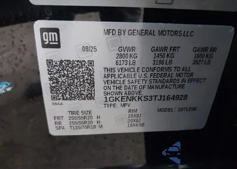 2026 GMC Acadia Elevation Fwd z USA, uszkodzony, nr VIN 1GKENKKS3TJ164928